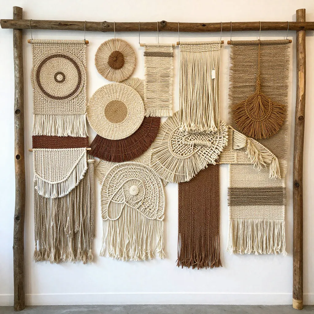 Fiber art in natural setting
